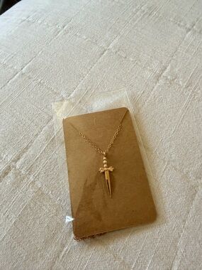**2 for $12** Gold Dagger Pendant Necklace - Minimalist Women's Jewelry